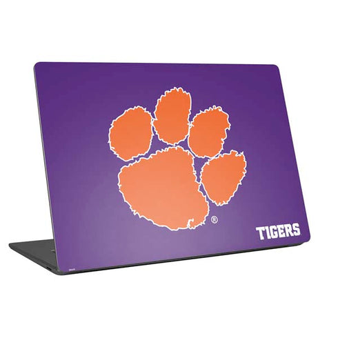 Clemson University Tiger Print Purple Universal Laptop 11in (8.8 x 6.2in) Skin